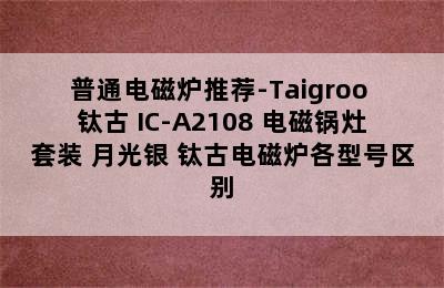 普通电磁炉推荐-Taigroo 钛古 IC-A2108 电磁锅灶套装 月光银 钛古电磁炉各型号区别